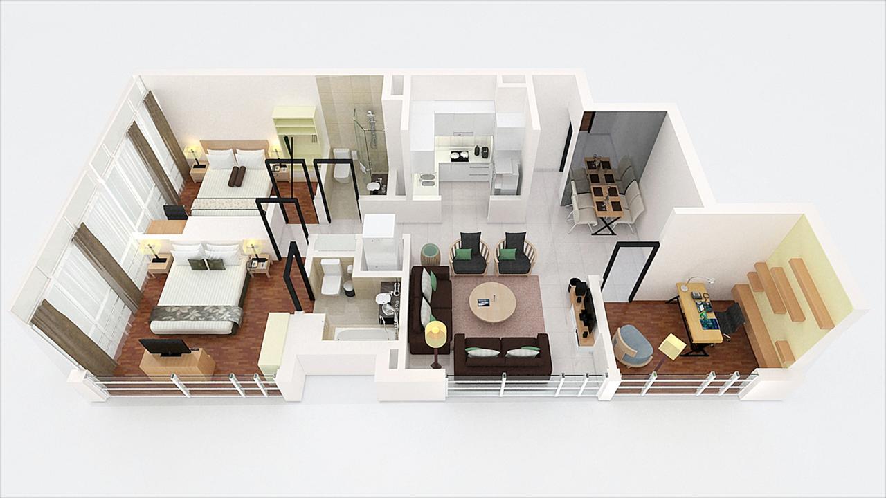 Parkroyal Serviced Suites Kuala Lumpur Exterior foto 3D floor plan